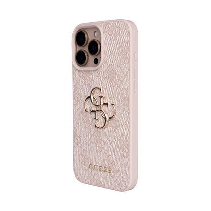 iPhone 16 Pro Max Kılıf Guess Orjinal Lisanslı PU Deri 4G Büyük Metal Logolu Çapraz Vücut Askılı Kapak