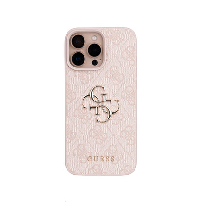 iPhone 16 Pro Max Kılıf Guess Orjinal Lisanslı PU Deri 4G Büyük Metal Logolu Çapraz Vücut Askılı Kapak