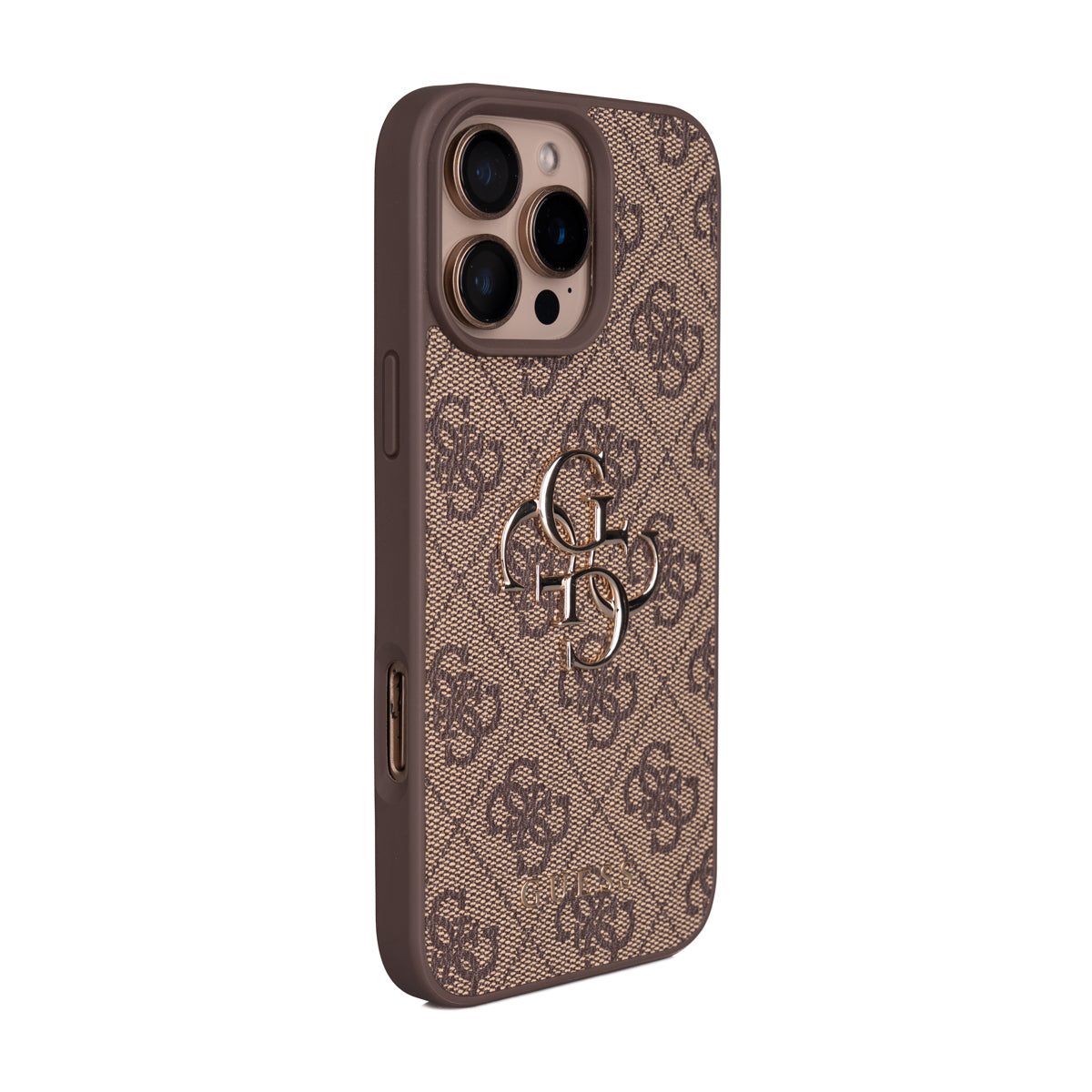 iPhone 16 Pro Max Kılıf Guess Orjinal Lisanslı PU Deri 4G Büyük Metal Logolu Çapraz Vücut Askılı Kapak