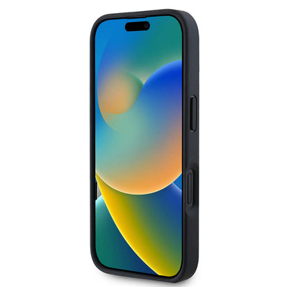 iPhone 16 Pro Max Kılıf Guess Orjinal Lisanslı PU Deri 4G Desenli Üçgen Logolu Kapak