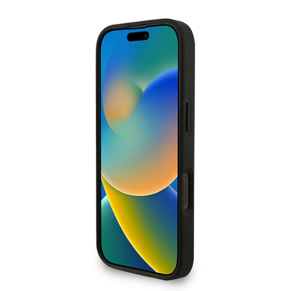 iPhone 16 Pro Max Kılıf Guess Orjinal Lisanslı PU Deri Bilek Askı İpli Metal Büyük 4G ve Yazı Logolu Kapak