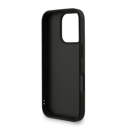 iPhone 16 Pro Max Kılıf Guess Orjinal Lisanslı PU Deri Bilek Askı İpli Metal Büyük 4G ve Yazı Logolu Kapak