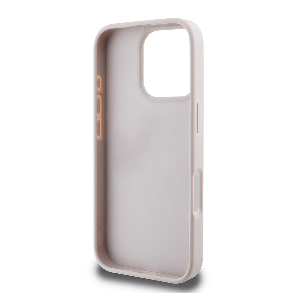 iPhone 16 Pro Max Kılıf Guess Orjinal Lisanslı PU Deri Şerit Logo Dizaynlı Kapak
