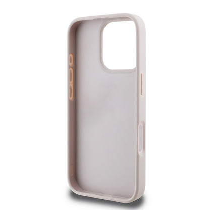 iPhone 16 Pro Max Kılıf Guess Orjinal Lisanslı PU Deri Şerit Logo Dizaynlı Kapak