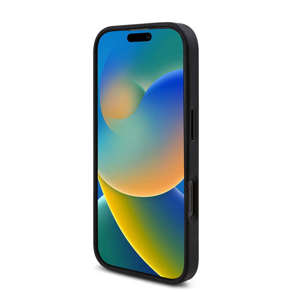 iPhone 16 Pro Max Kılıf Guess Orjinal Lisanslı Taşlı Arka Yüzey Üçgen Logolu Kapak