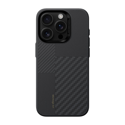 iPhone 16 Pro Max Kılıf Karbon Fiber M-safe Şarj Özellikli Kamera Kontrol Butonlu Benks Hybrid ArmorPro Montage Kevlar Kapak