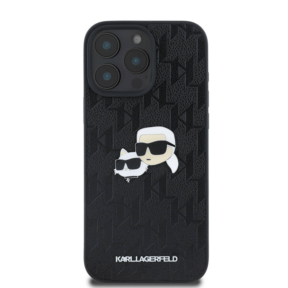 iPhone 16 Pro Max Kılıf Karl Lagerfeld Orjinal Lisanslı K&C Heads Monogram Pin Kapak
