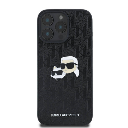iPhone 16 Pro Max Kılıf Karl Lagerfeld Orjinal Lisanslı K&C Heads Monogram Pin Kapak