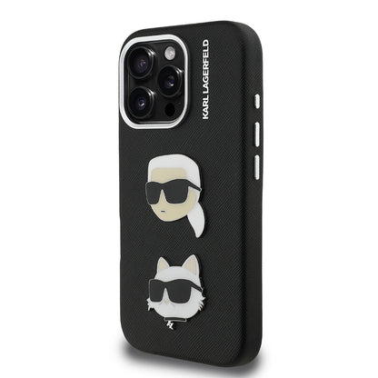 iPhone 16 Pro Max Kılıf Karl Lagerfeld Orjinal Lisanslı K&C Heads Pin Kapak