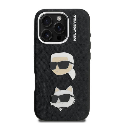 iPhone 16 Pro Max Kılıf Karl Lagerfeld Orjinal Lisanslı K&C Heads Pin Kapak