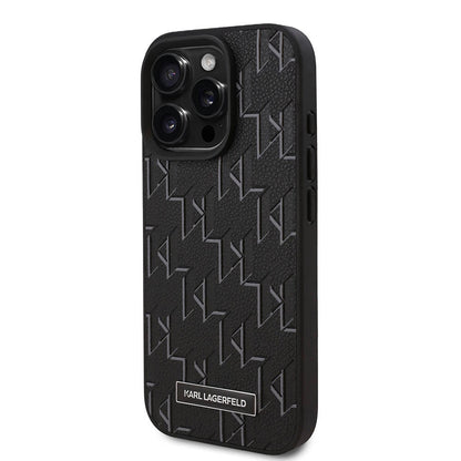 iPhone 16 Pro Max Kılıf Karl Lagerfeld Orjinal Lisanslı M-safe Şarj Özellikli KL Yazılı Hot Stamp Kapak