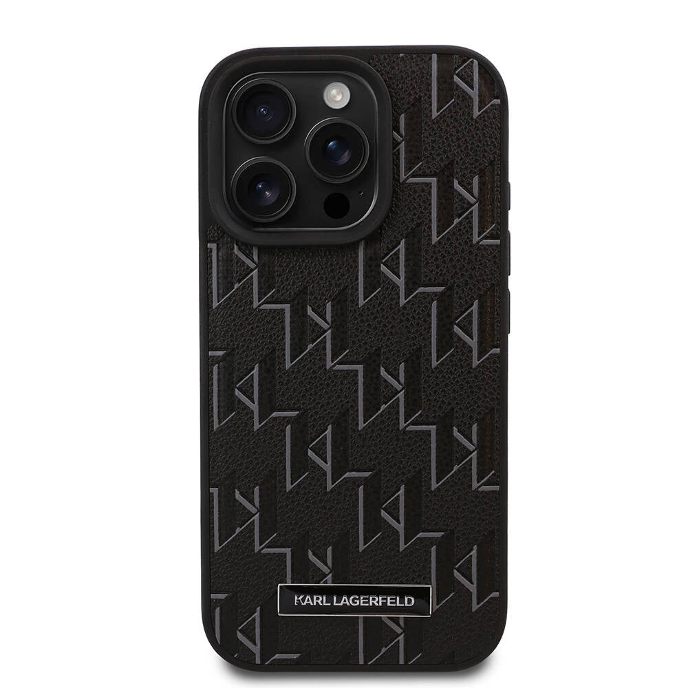 iPhone 16 Pro Max Kılıf Karl Lagerfeld Orjinal Lisanslı M-safe Şarj Özellikli KL Yazılı Hot Stamp Kapak