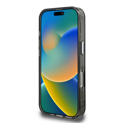 iPhone 16 Pro Max Kılıf Karl Lagerfeld Orjinal Lisanslı Parlayan Simli Karl & Choupette Sketch Logo Kapak
