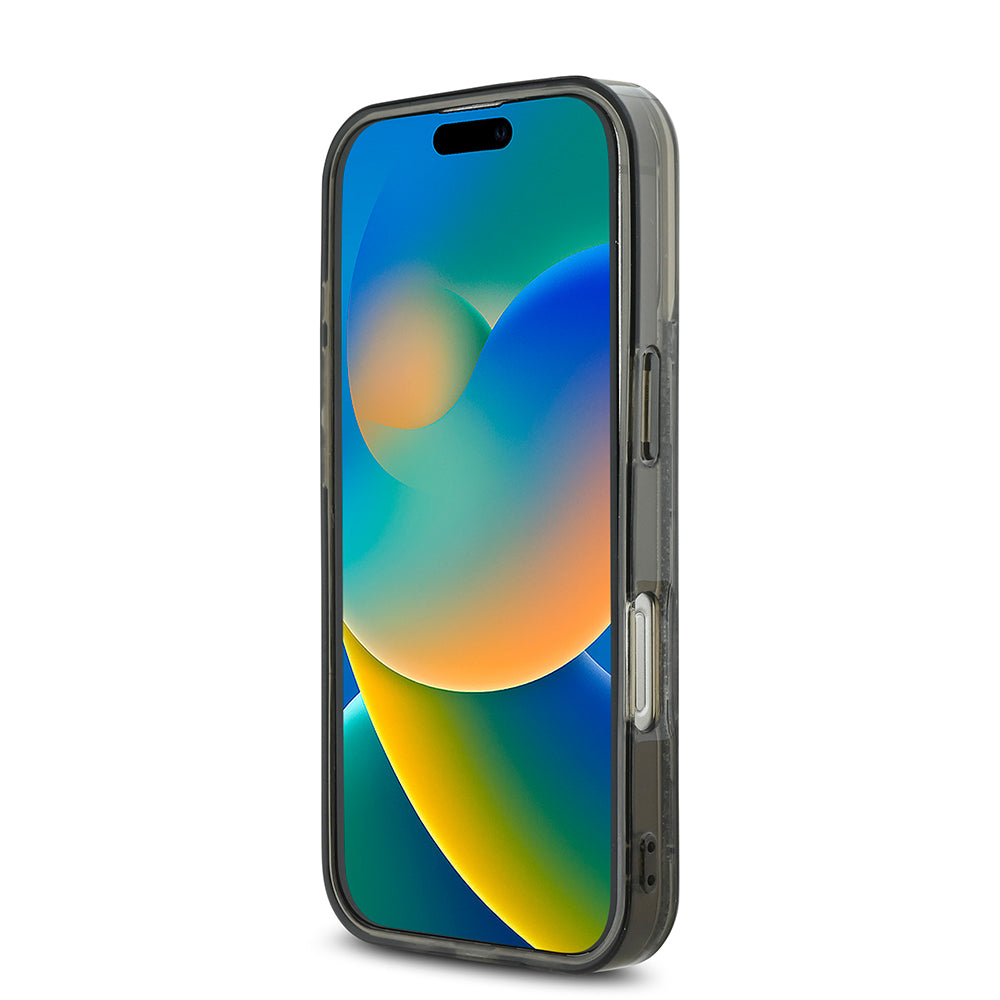 iPhone 16 Pro Max Kılıf Karl Lagerfeld Orjinal Lisanslı Simli KL Yazılı Monogram Gradient Kapak