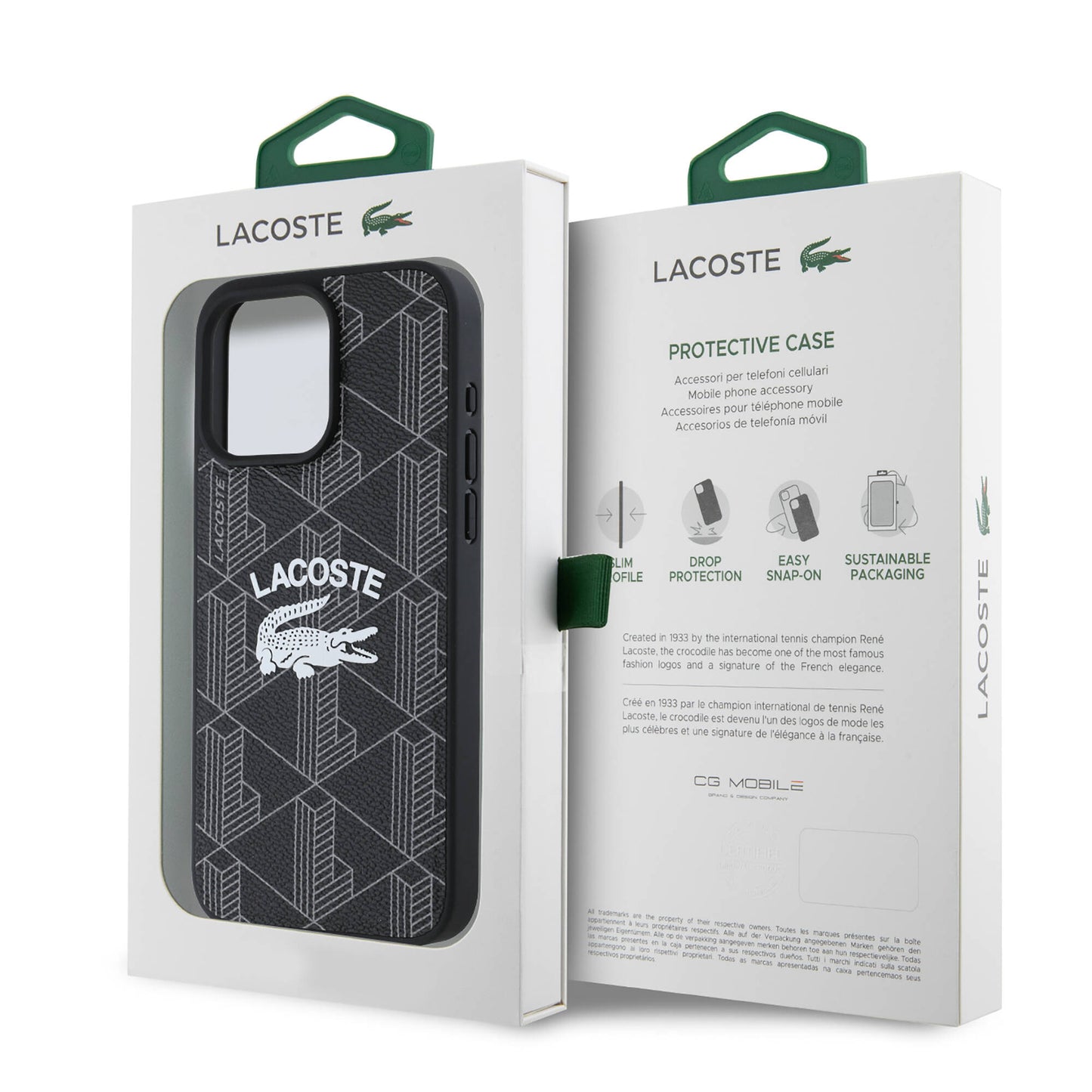 iPhone 16 Pro Max Kılıf Lacoste Orjinal Lisanslı M-safe Şarj Özellikli Mono Vintage Logo Kapak