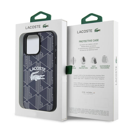 iPhone 16 Pro Max Kılıf Lacoste Orjinal Lisanslı M-safe Şarj Özellikli Mono Vintage Logo Kapak