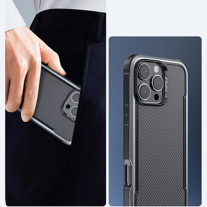 iPhone 16 Pro Max Kılıf M-safe Şarj Özellikli Airbagli Raptic Apex Serisi Karbon Fiber Tasarımlı Kapak