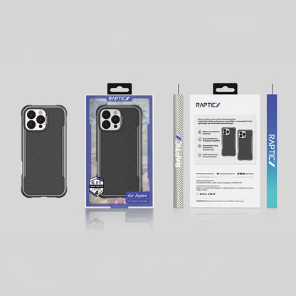 iPhone 16 Pro Max Kılıf M-safe Şarj Özellikli Airbagli Raptic Apex Serisi Karbon Fiber Tasarımlı Kapak