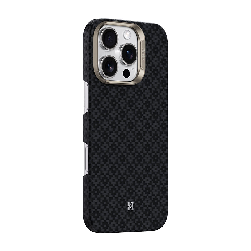iPhone 16 Pro Max Kılıf M-Safe Şarj Özellikli Benks ArmorAir ArmorGrid Serisi Kevlar Kapak