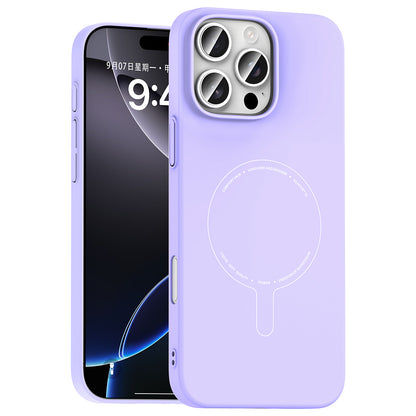 Apple iPhone 16 Pro Max Kılıf M-Safe Şarj Özellikli Kamera Korumalı Zore Elio Sert PC Kapak