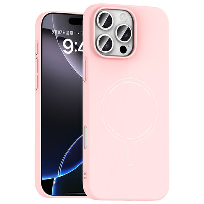 Apple iPhone 16 Pro Max Kılıf M-Safe Şarj Özellikli Kamera Korumalı Zore Elio Sert PC Kapak