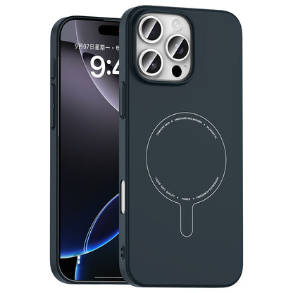 Apple iPhone 16 Pro Max Kılıf M-Safe Şarj Özellikli Kamera Korumalı Zore Elio Sert PC Kapak
