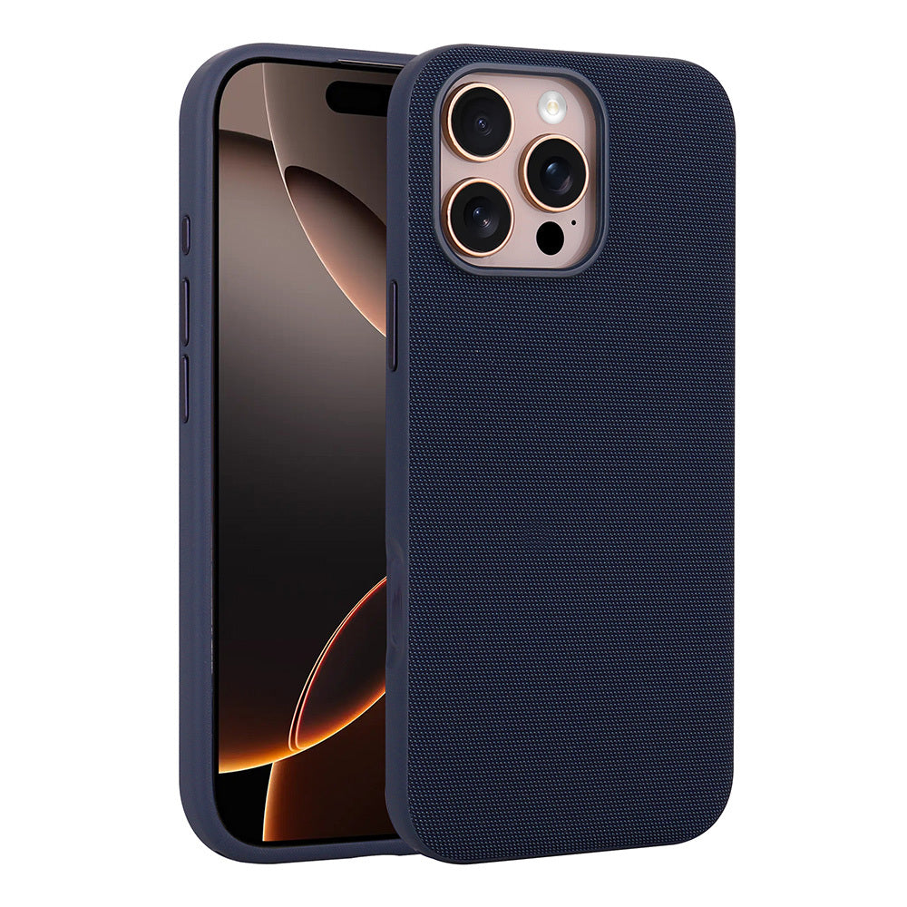 Apple iPhone 16 Pro Max Kılıf M-Safe Şarj Özellikli Kumaş Tasarımlı Zore Miami Sert PC Kapak