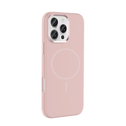 Apple iPhone 16 Pro Max Kılıf M-Safe Şarj Özellikli Metal Kamera Çerçeveli Zore Edi Silikon Kapak