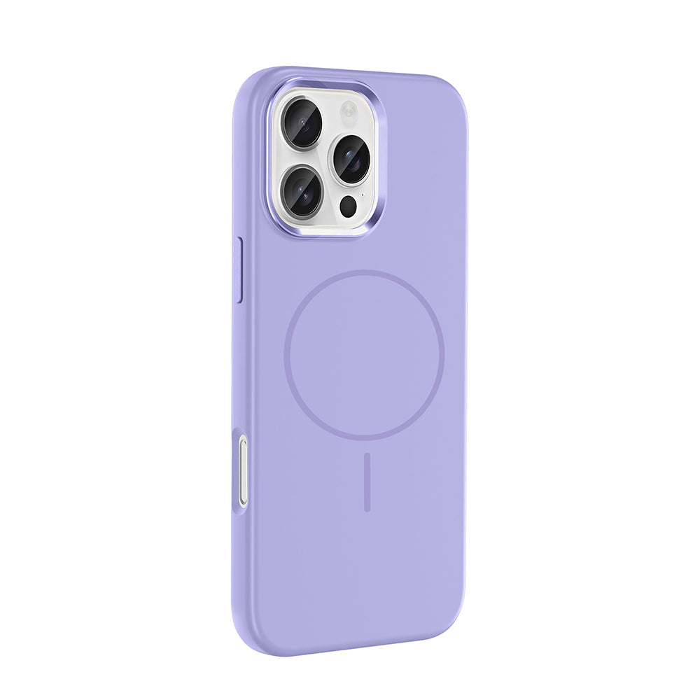 Apple iPhone 16 Pro Max Kılıf M-Safe Şarj Özellikli Metal Kamera Çerçeveli Zore Edi Silikon Kapak