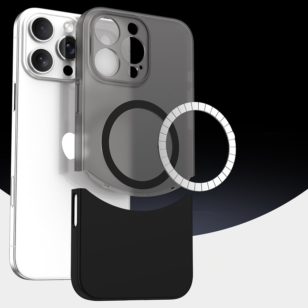 Apple iPhone 16 Pro Max Kılıf M-Safe Şarj Özellikli Mıknatıslı Zore Duble Kapak