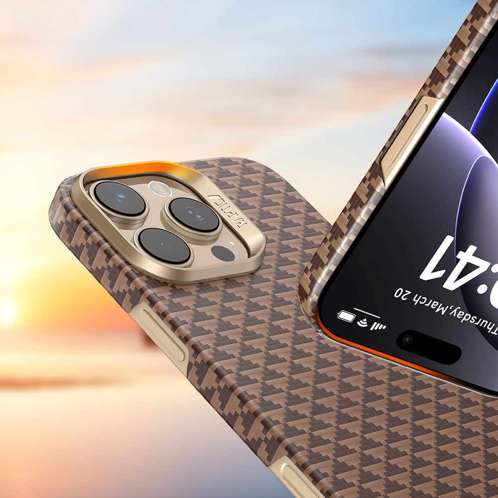 iPhone 16 Pro Max Kılıf M-safe Şarj Özellikli Raptic Aramid Skin Origin Serisi Kapak