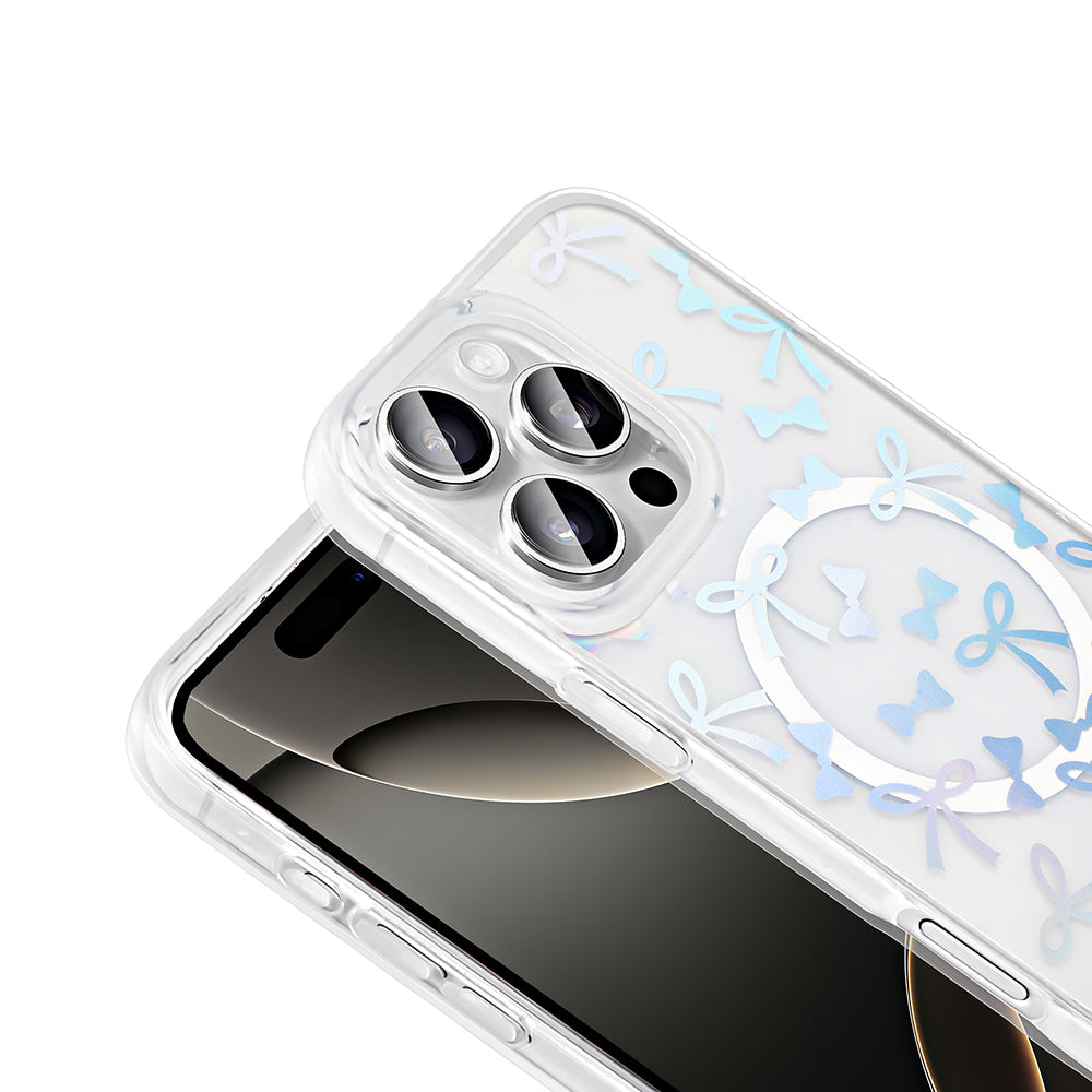 Apple iPhone 16 Pro Max Kılıf M-Safe Şarj Özellikli Şeffaf Zore Folk Sert Kapak