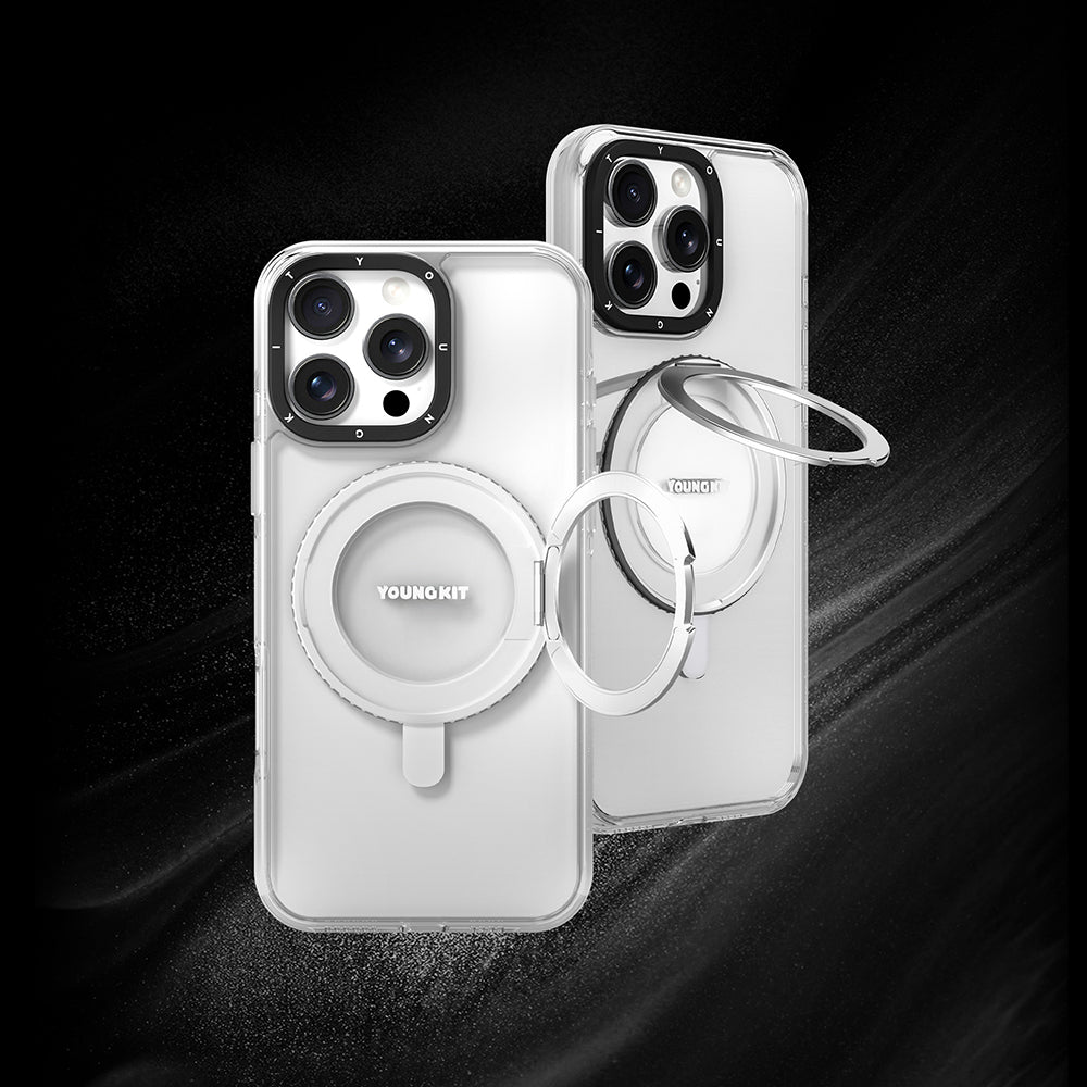 iPhone 16 Pro Max Kılıf M-safe Şarj Özellikli Standlı Aksiyon Butonlu Youngkit Pivot Serisi Kapak