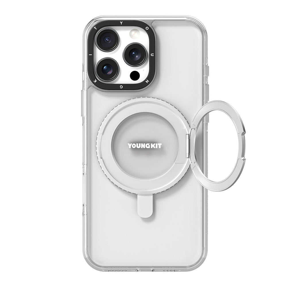 iPhone 16 Pro Max Kılıf M-safe Şarj Özellikli Standlı Aksiyon Butonlu Youngkit Pivot Serisi Kapak