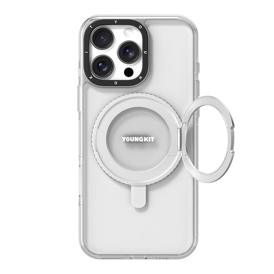 iPhone 16 Pro Max Kılıf M-safe Şarj Özellikli Standlı Aksiyon Butonlu Youngkit Pivot Serisi Kapak