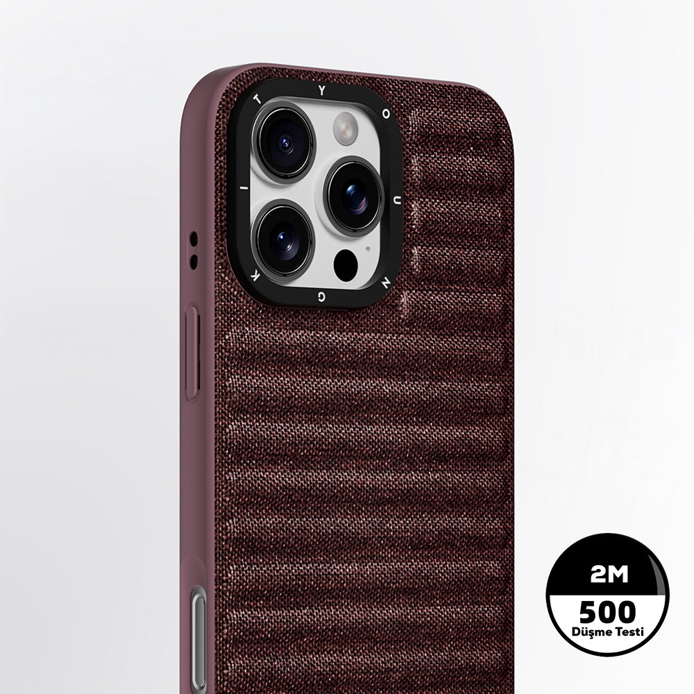 iPhone 16 Pro Max Kılıf M-safe Şarj Özellikli Youngkit Canvas Serisi Kapak