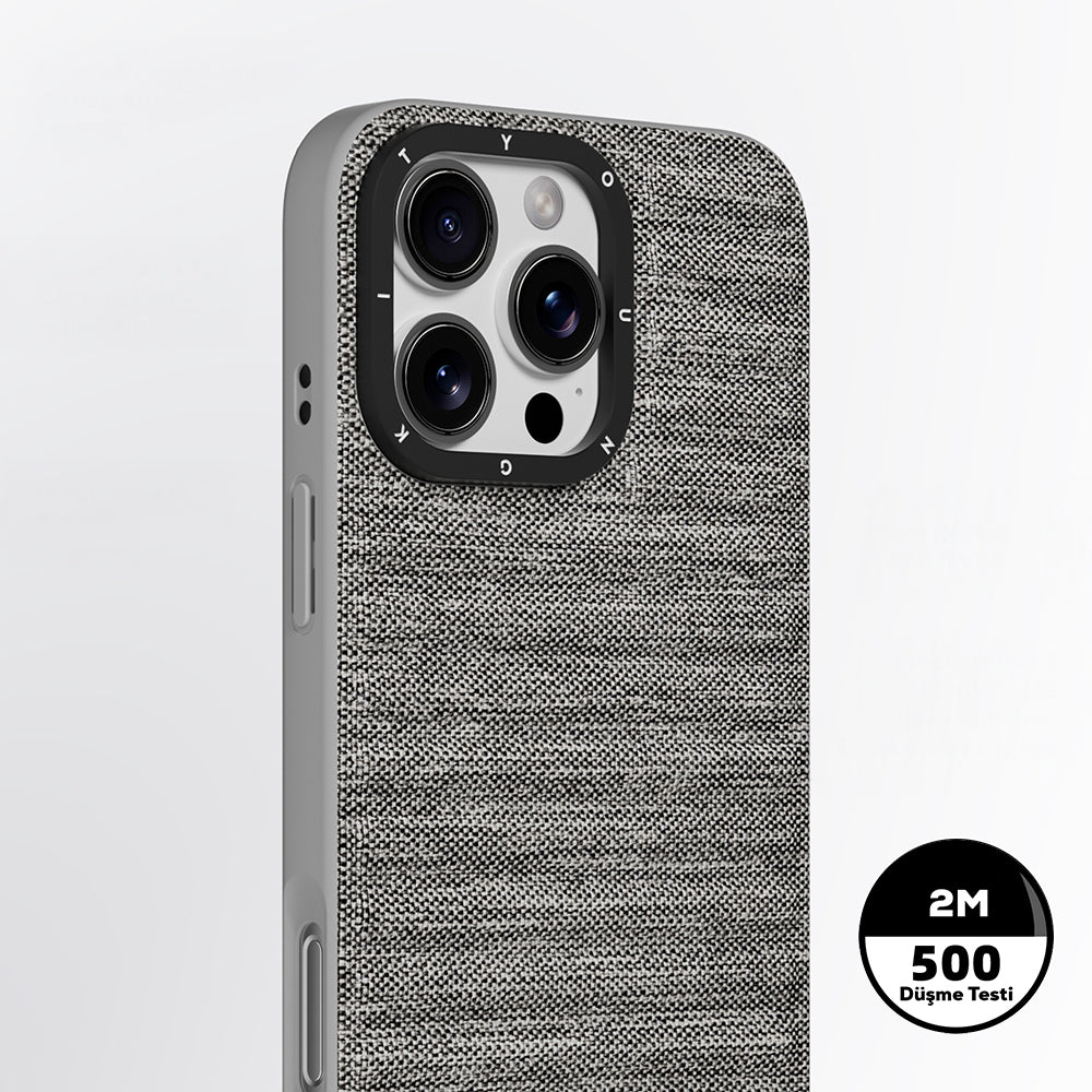 iPhone 16 Pro Max Kılıf M-safe Şarj Özellikli Youngkit Canvas Serisi Kapak