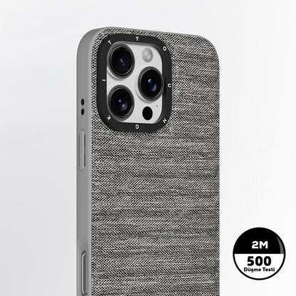 iPhone 16 Pro Max Kılıf M-safe Şarj Özellikli Youngkit Canvas Serisi Kapak