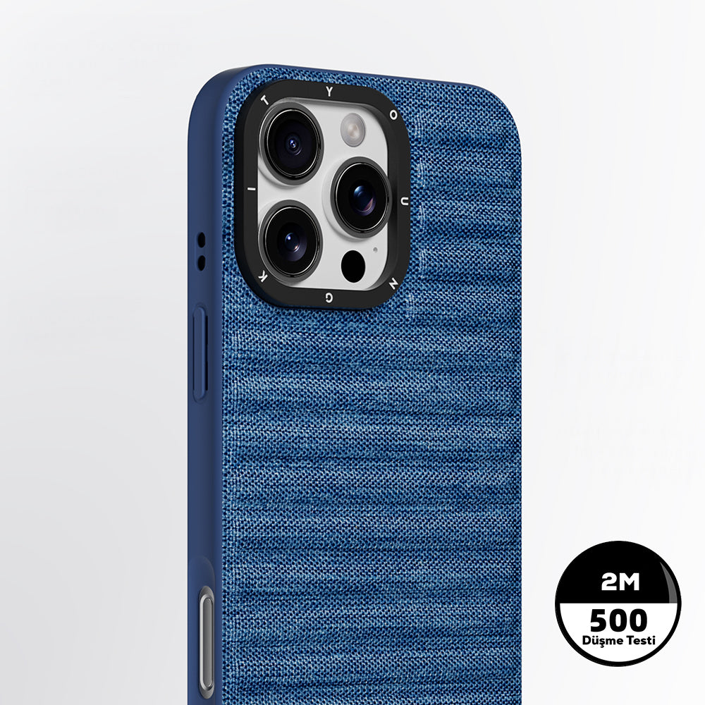 iPhone 16 Pro Max Kılıf M-safe Şarj Özellikli Youngkit Canvas Serisi Kapak