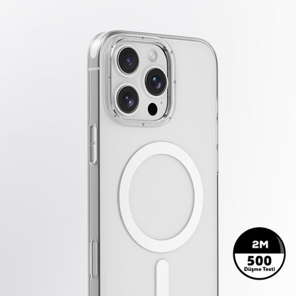 iPhone 16 Pro Max Kılıf M-safe Şarj Özellikli Youngkit Ice Serisi Kapak