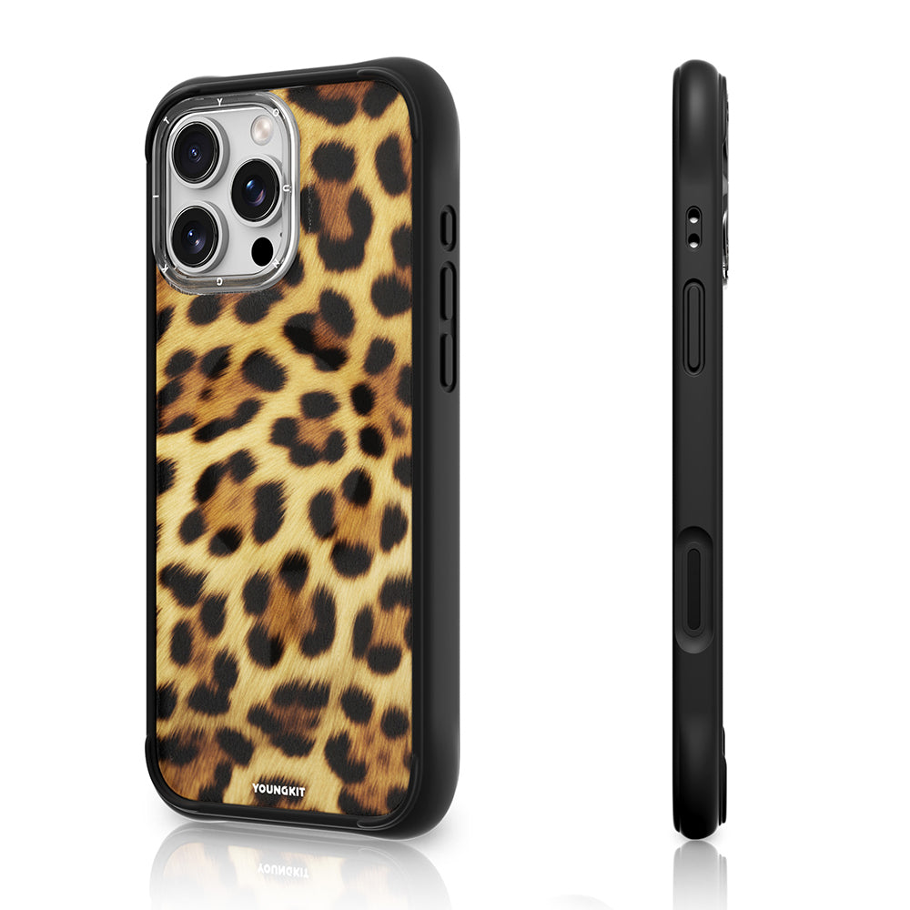 iPhone 16 Pro Max Kılıf M-safe Şarj Özellikli Youngkit Leopard Serisi Kapak