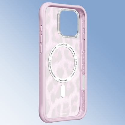iPhone 16 Pro Max Kılıf M-safe Şarj Özellikli Youngkit Leopard Serisi Kapak