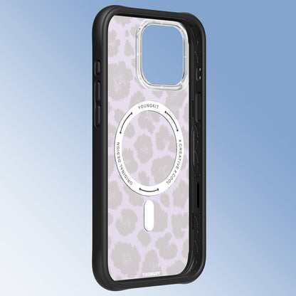 iPhone 16 Pro Max Kılıf M-safe Şarj Özellikli Youngkit Leopard Serisi Kapak