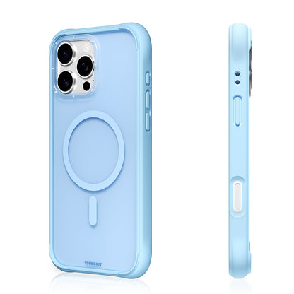 iPhone 16 Pro Max Kılıf M-safe Şarj Özellikli Youngkit Macaroon Serisi Kapak