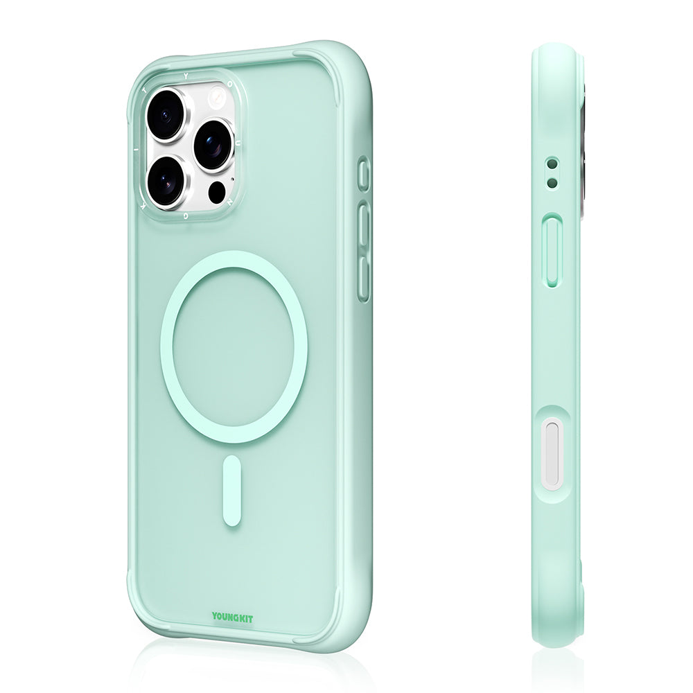 iPhone 16 Pro Max Kılıf M-safe Şarj Özellikli Youngkit Macaroon Serisi Kapak