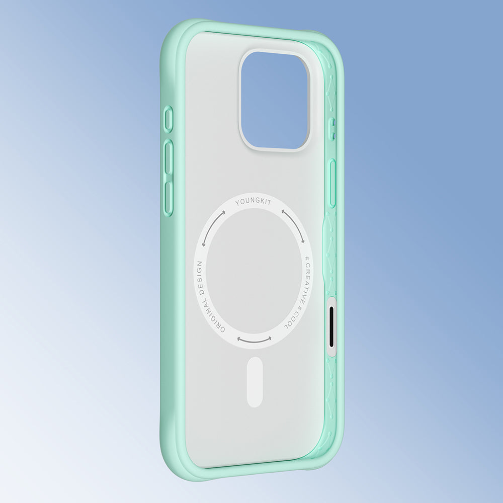 iPhone 16 Pro Max Kılıf M-safe Şarj Özellikli Youngkit Macaroon Serisi Kapak
