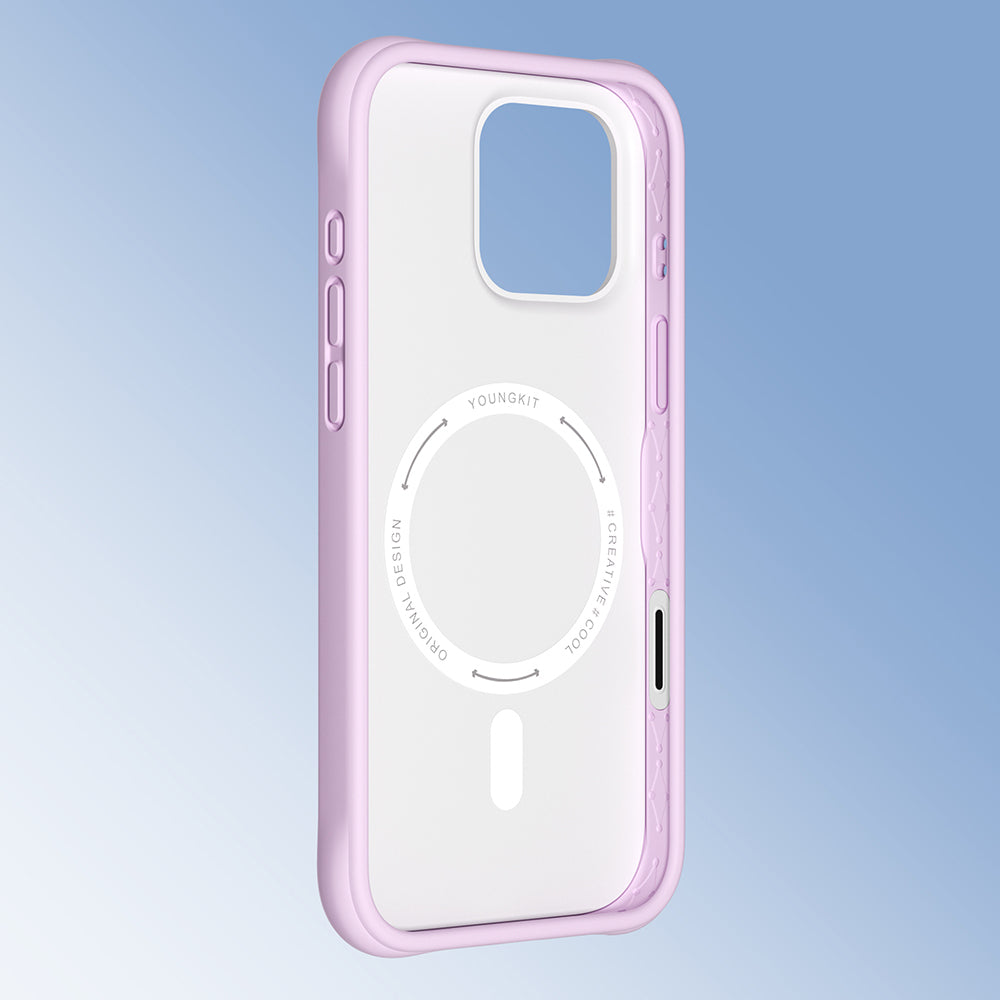 iPhone 16 Pro Max Kılıf M-safe Şarj Özellikli Youngkit Macaroon Serisi Kapak