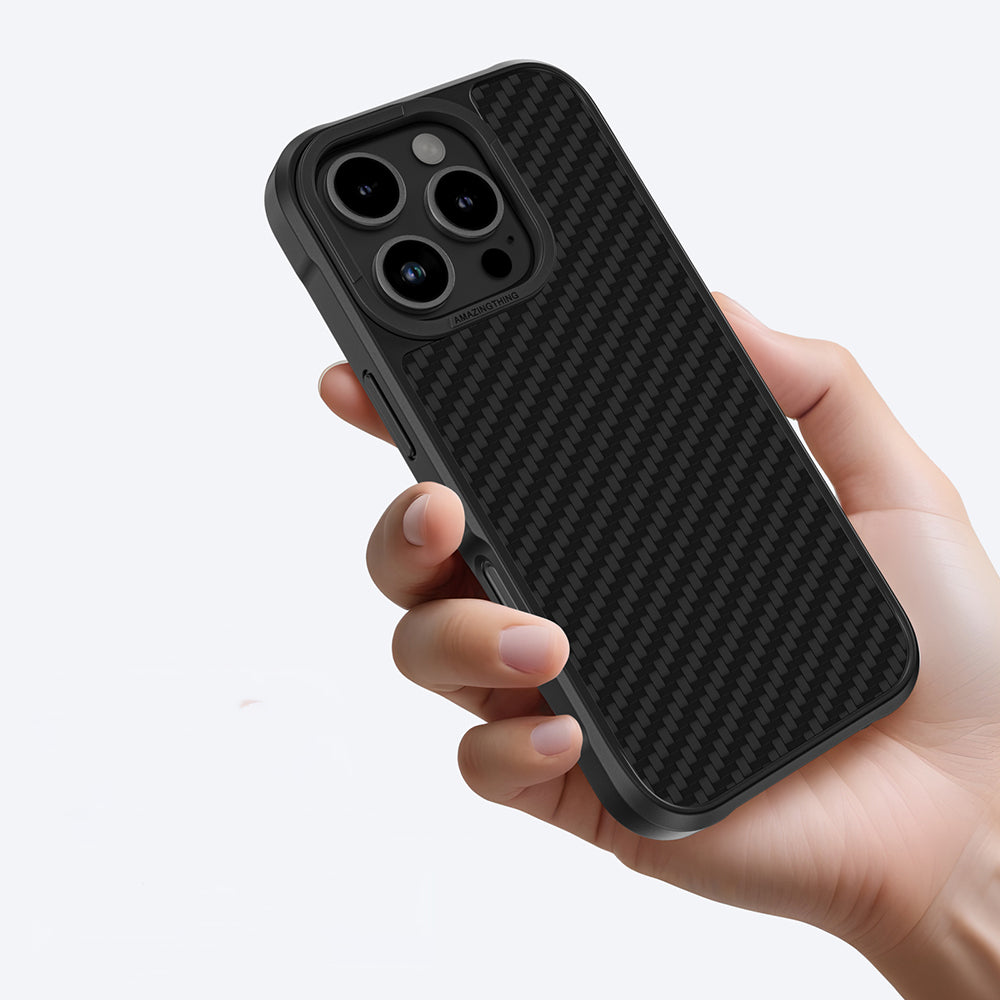 iPhone 16 Pro Max Kılıf M-safe Şarj Özellikli 1500D Aramid Fiber Amazingthing Titan Max Serisi Kapak