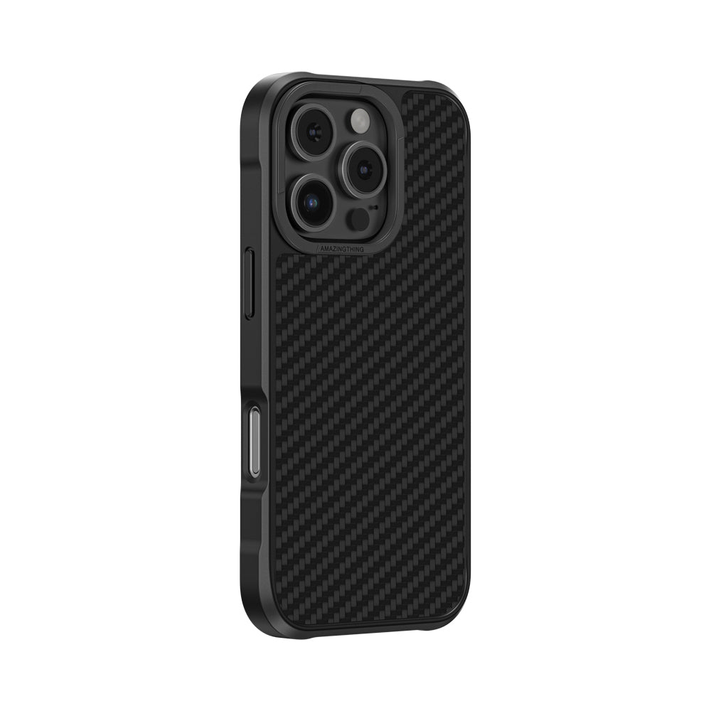 iPhone 16 Pro Max Kılıf M-safe Şarj Özellikli 1500D Aramid Fiber Amazingthing Titan Max Serisi Kapak