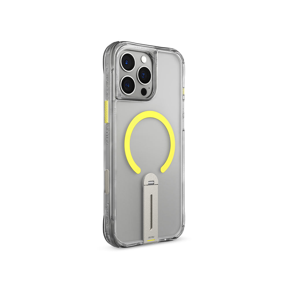 iPhone 16 Pro Max Kılıf M-safe Şarj Özellikli 360 Derece Dönebilen Standlı Skinarma Helix Kapak